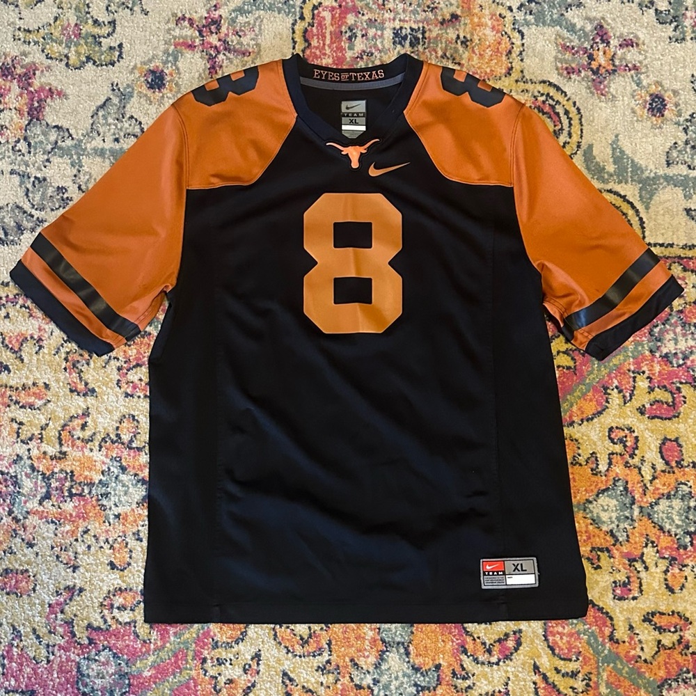 Nike Texas Longhorns Black and Orange Jersey